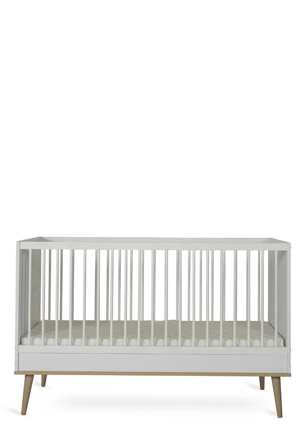 Quax 2-in-1 Bett 'Flow' Weiß 140 x 70 cm mit Matratze