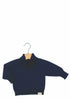 Merino Babypullover mit dehnbarem Halsausschnitt Indigo