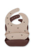 2er-Set Silikon Lätzchen Cherry / Mocca