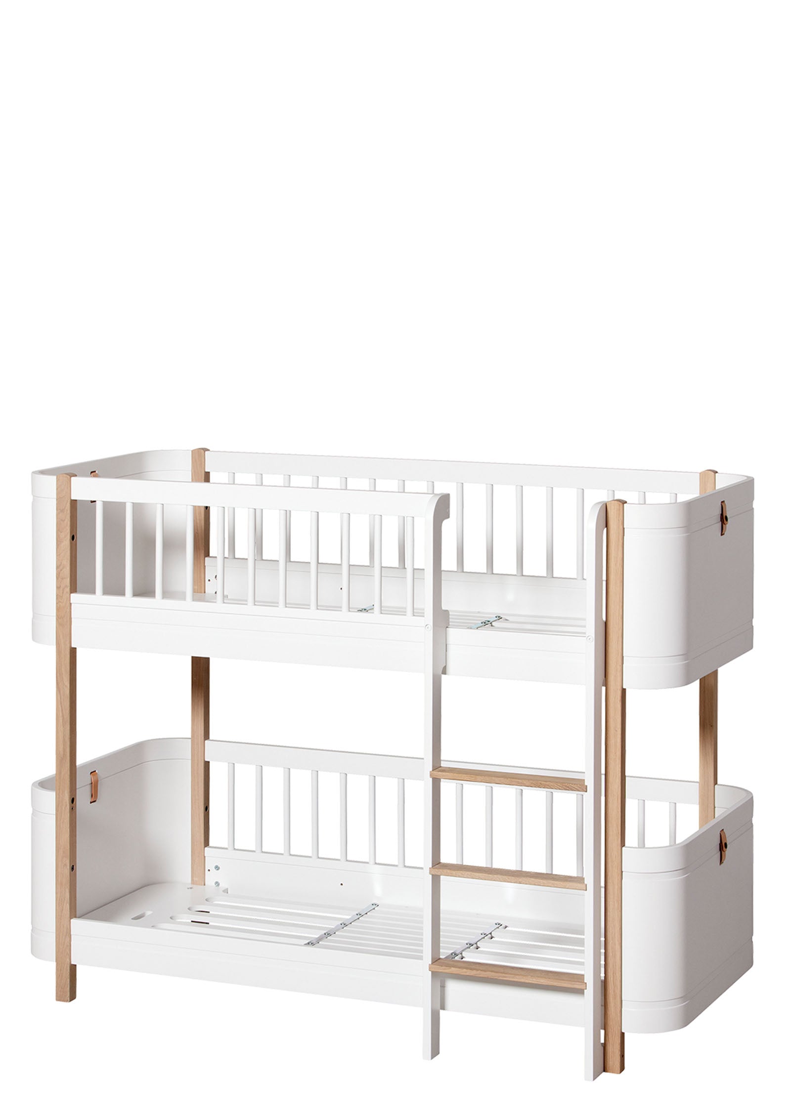 'Wood' Mini+ halbhohes Etagenbett weiß/Eiche