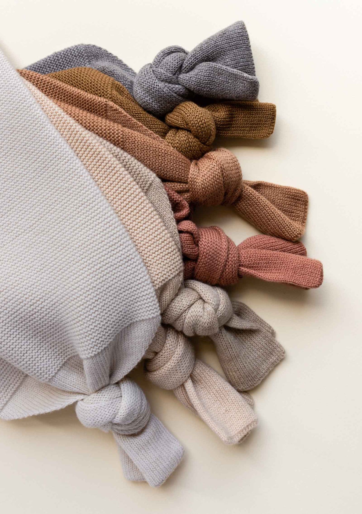 Hvid Strick-Pucksack Cocoon grey melange