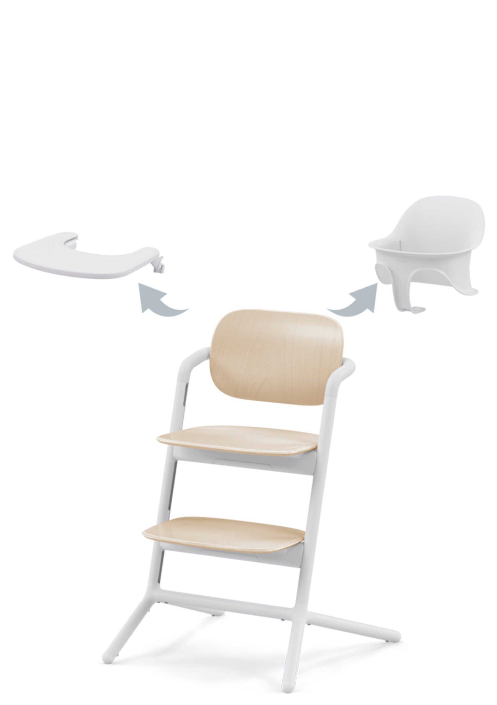Cybex Hochstuhl Lemo 3-in-1 Set Sand White / White