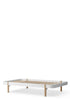 Lounger Bett 'Wood' Weiß/Eiche  200 x 120 cm
