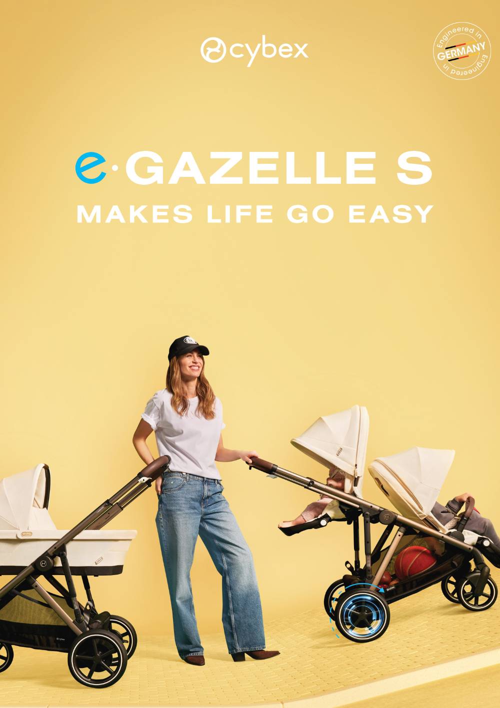 Kinderwagen 'e-Gazelle S' Black / Moon Black