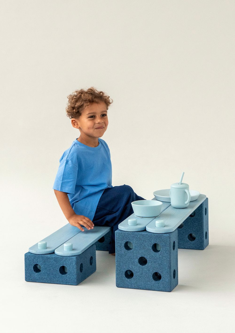 MODU Balance Track-Set 17-teilig Deep Blue/ Sky Blue 