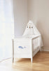 Babybett weiß handbemalt 140 x 70 cm