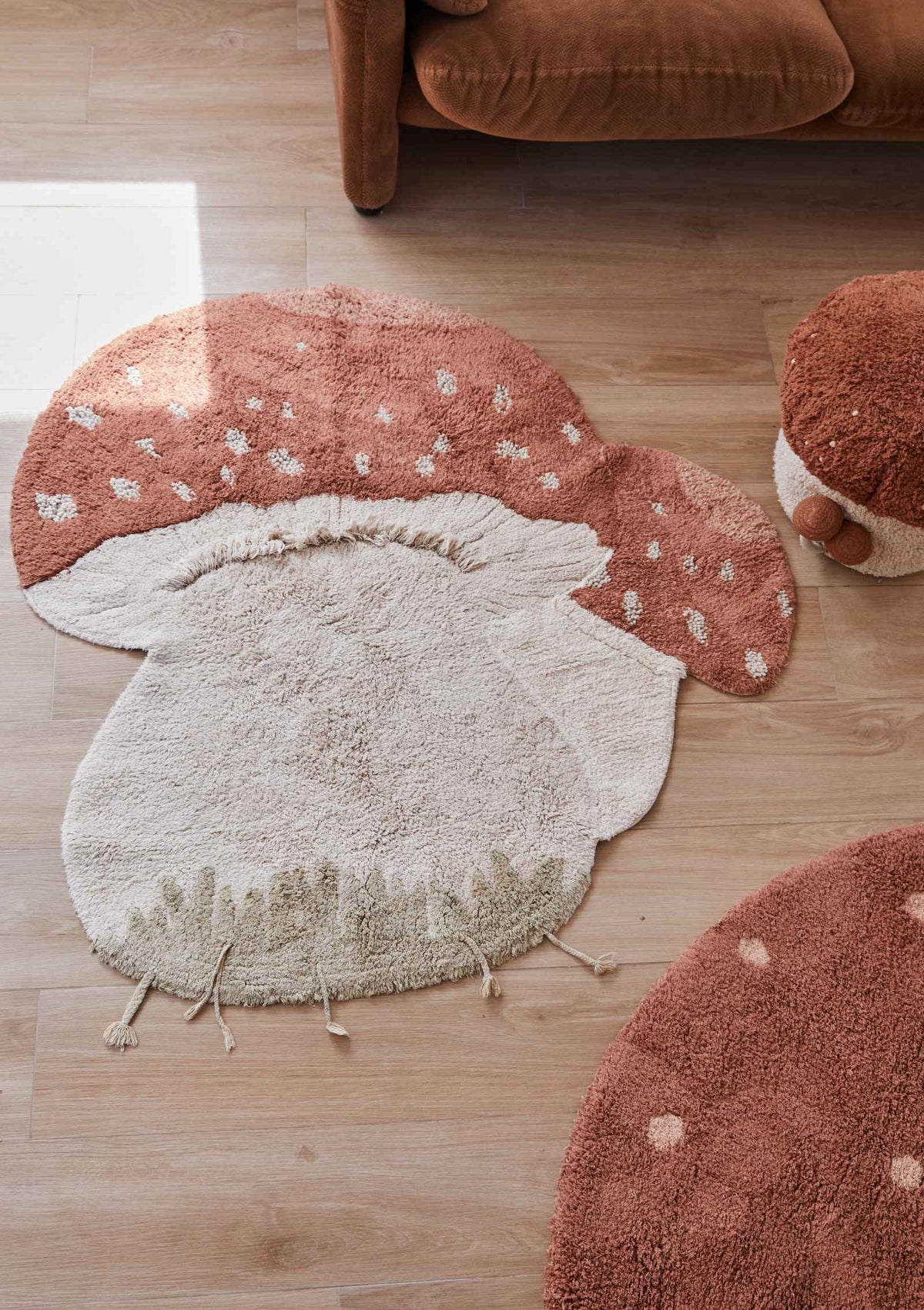 Lorena Canals Teppich mit Pilz-Motiv 'Boletus' 120 x 120 cm