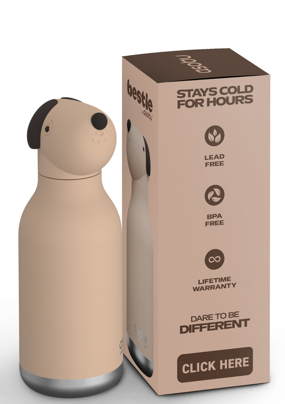 Asobu Trinkflasche 'Bestie' Duke the Dog