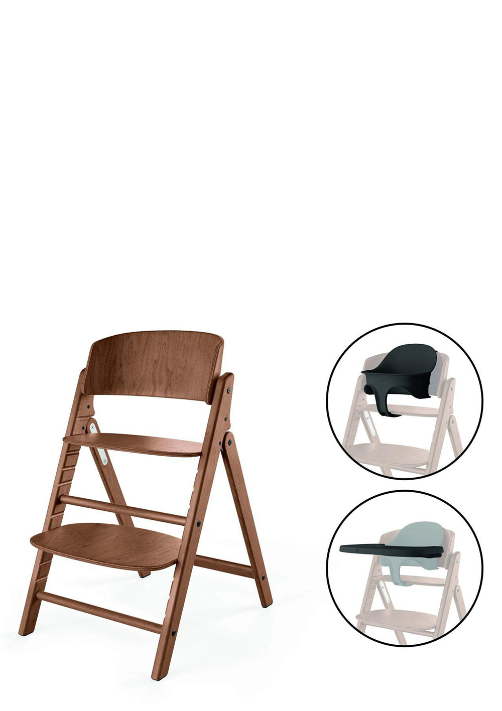 Cybex Hochstuhl 'Click & Fold'  3-in-1 Set All Natural Dark
