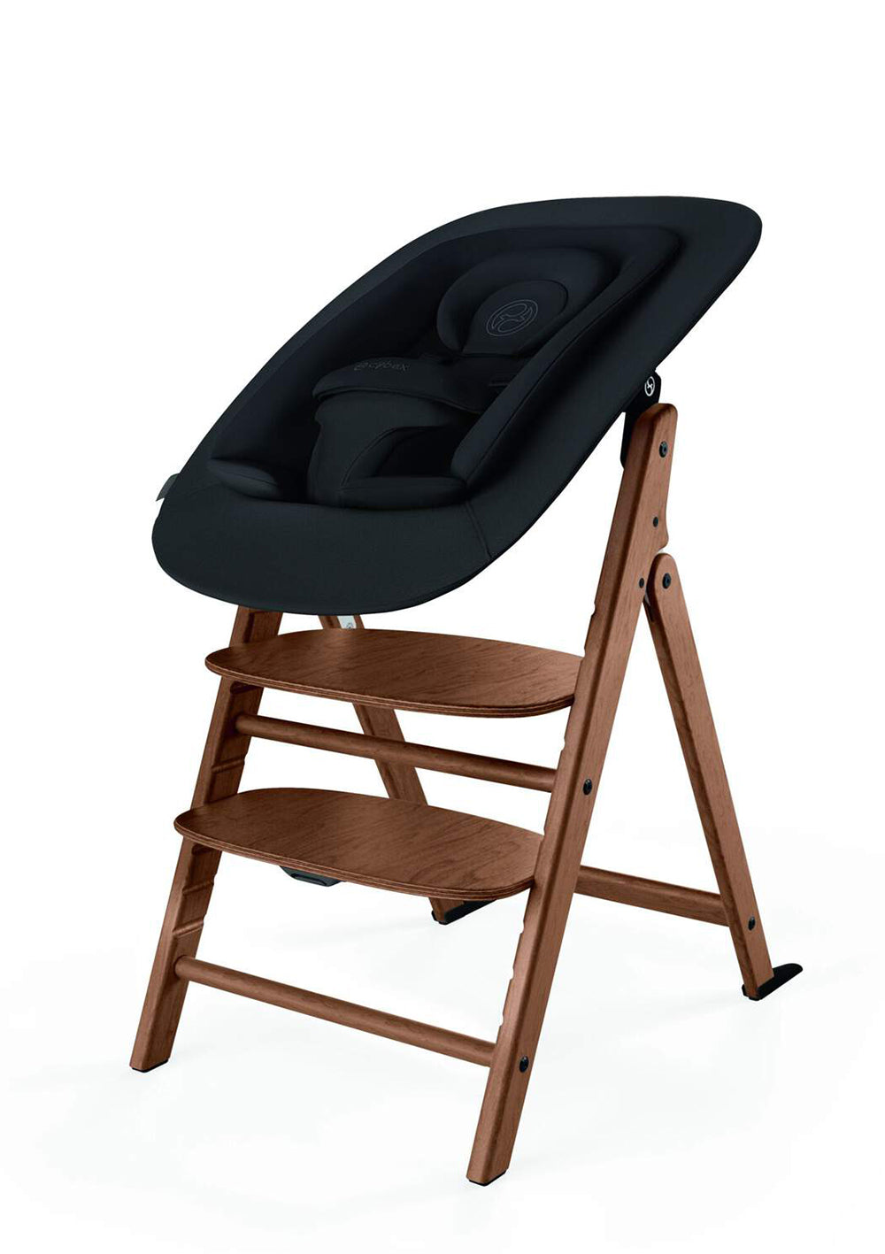 Cybex Hochstuhl 'Click & Fold'  3-in-1 Set All Natural Dark - mit Newborn-Set
