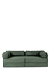 Family Sofa Cord Tannen Grün