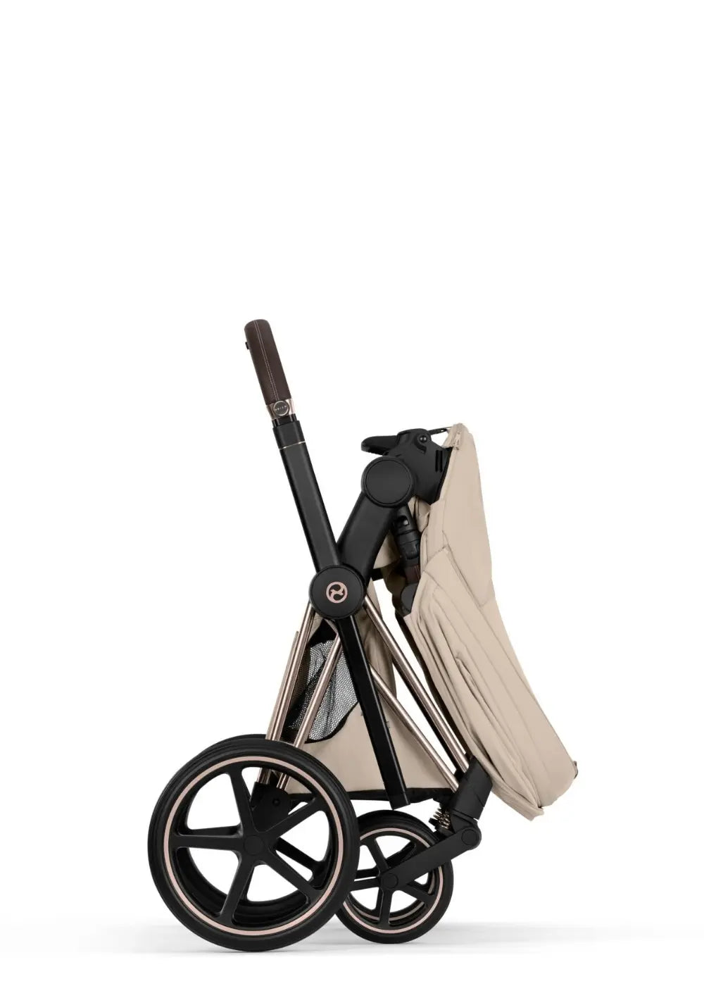 Cybex Kinderwagen-Set 'Priam Style' Cozy Beige (Frame Roségold)