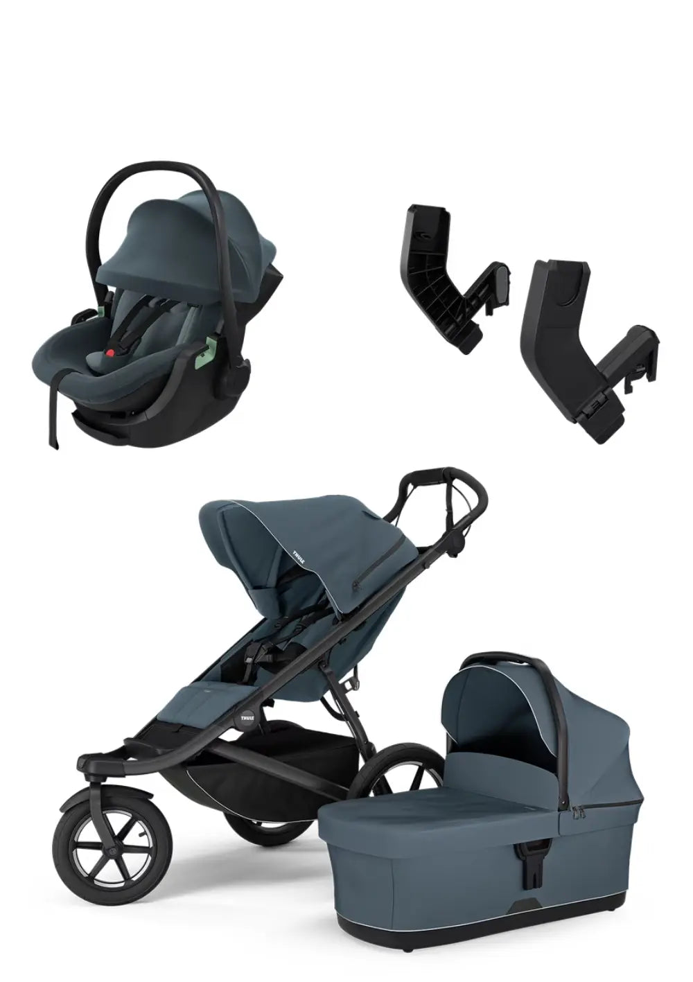 Thule Newborn Travel Bundle 'Urban Glide 3' Dark Slate / Darkest Blue