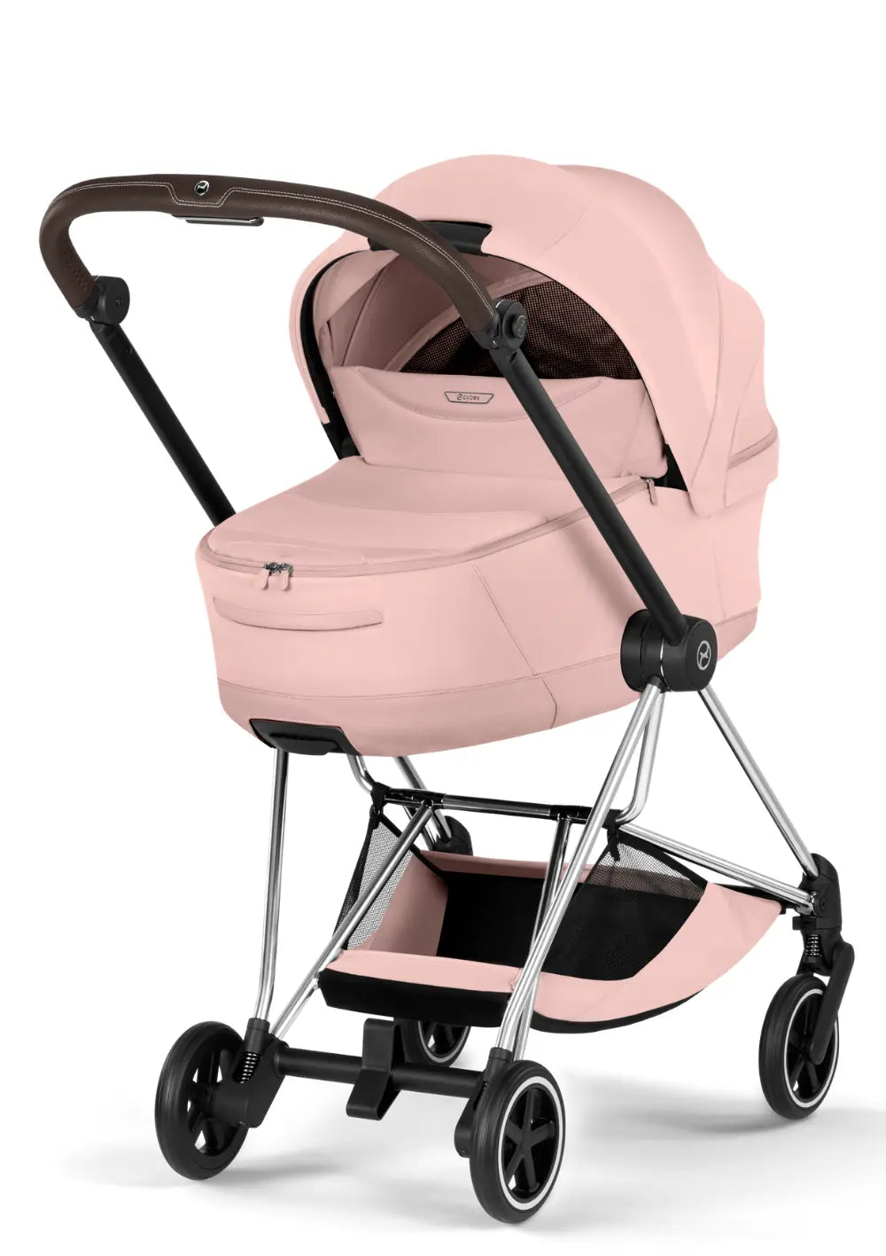 Cybex Kinderwagen-Set 'Mios' Peach Pink / Chrome Brown Frame