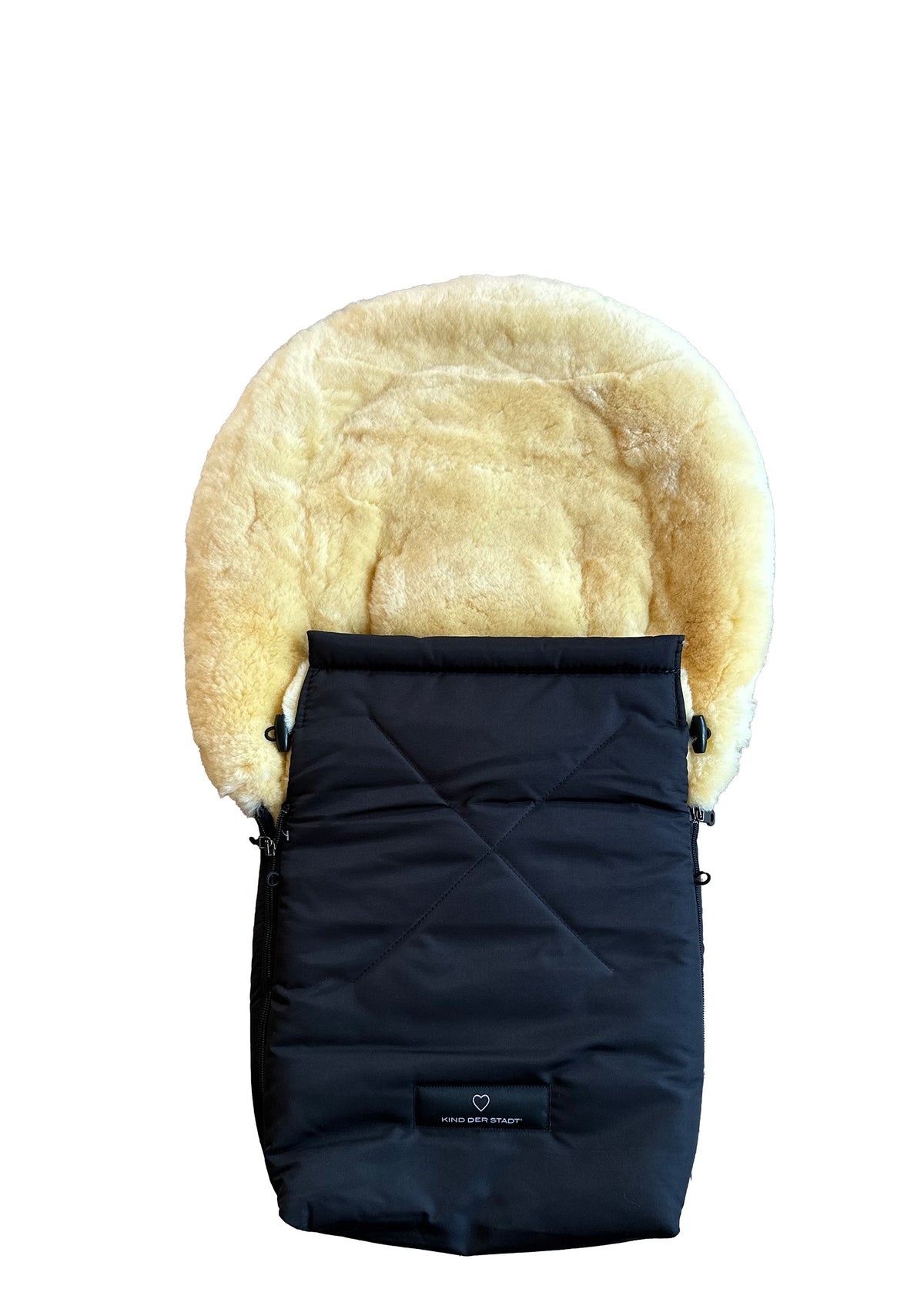 Premium Lammfell-Fußsack für Babywanne & Kinderautositz