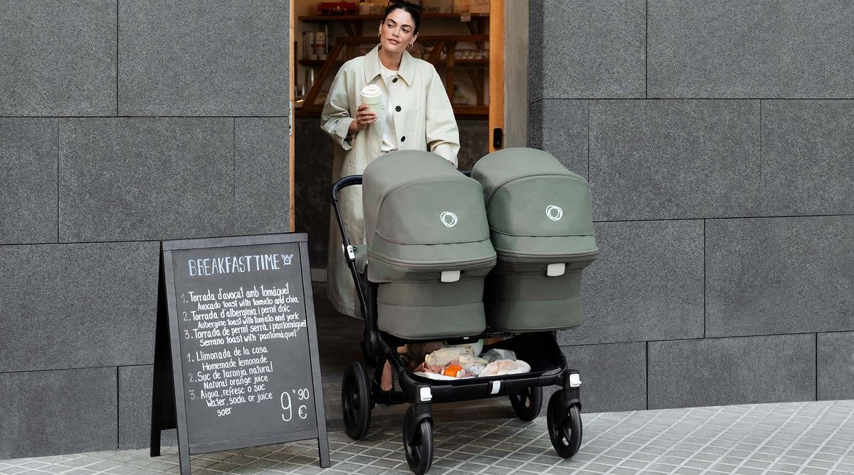 Zwillingswagen - Kinderwagen für Zwillinge - im Bild: Der Donkey 5 von Bugaboo in der Twin-Variante