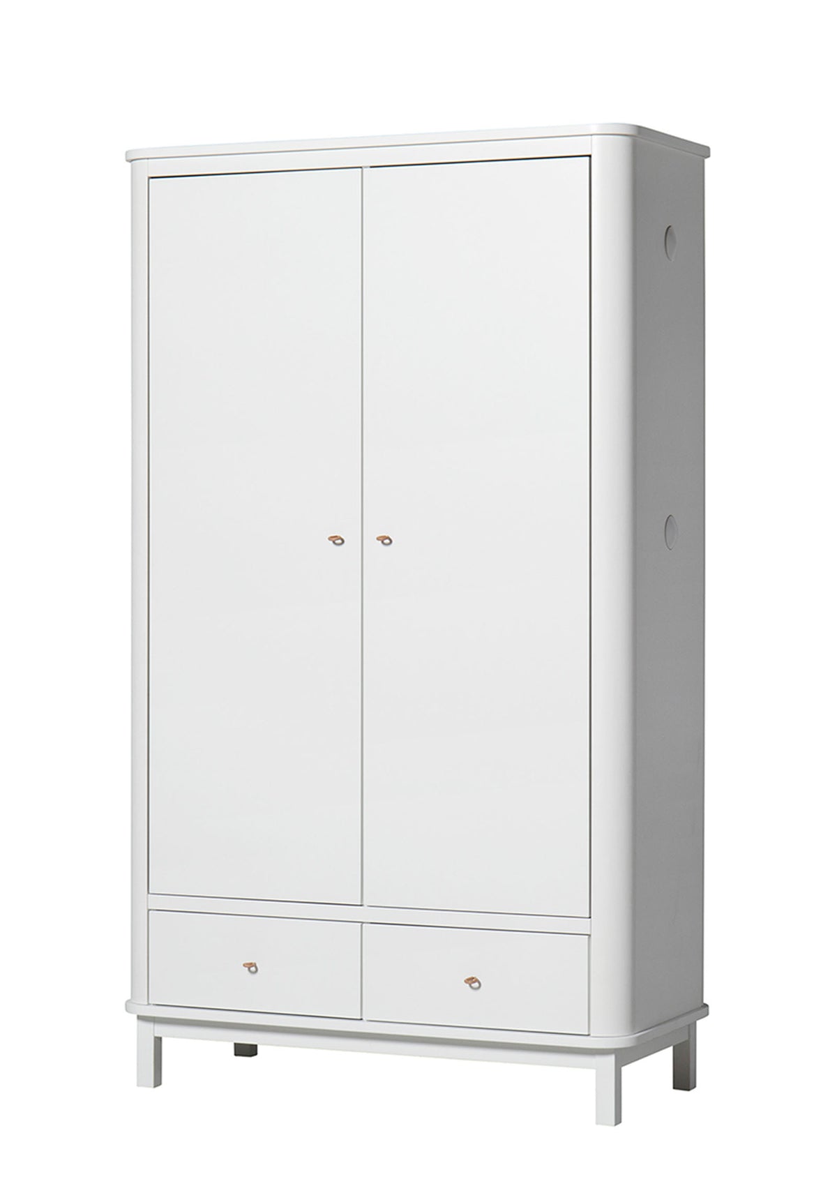 'Wood' Kleiderschrank 2-türig weiss