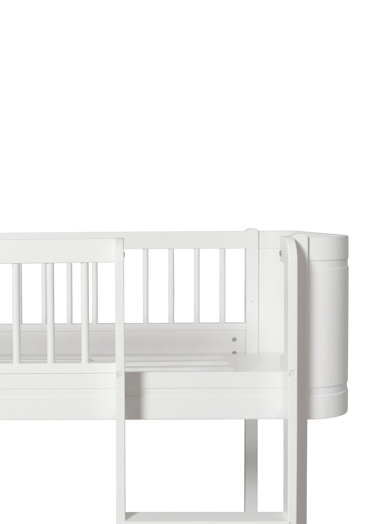 'Wood' Mini+ halbhohes Hochbett weiß