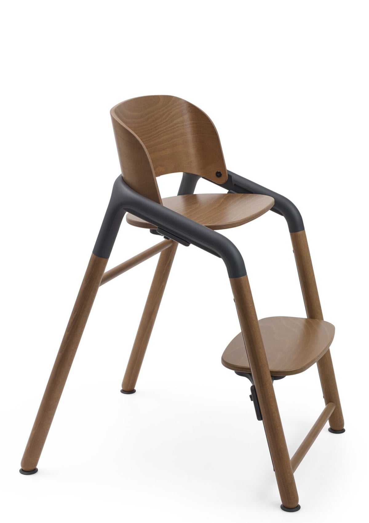 bugaboo Giraffe Stuhl wames Holz / grau inkl. Neugeborenen-Set