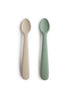 2er-Set Silikon BabylöffelCambridge Blue & Shifting Sand